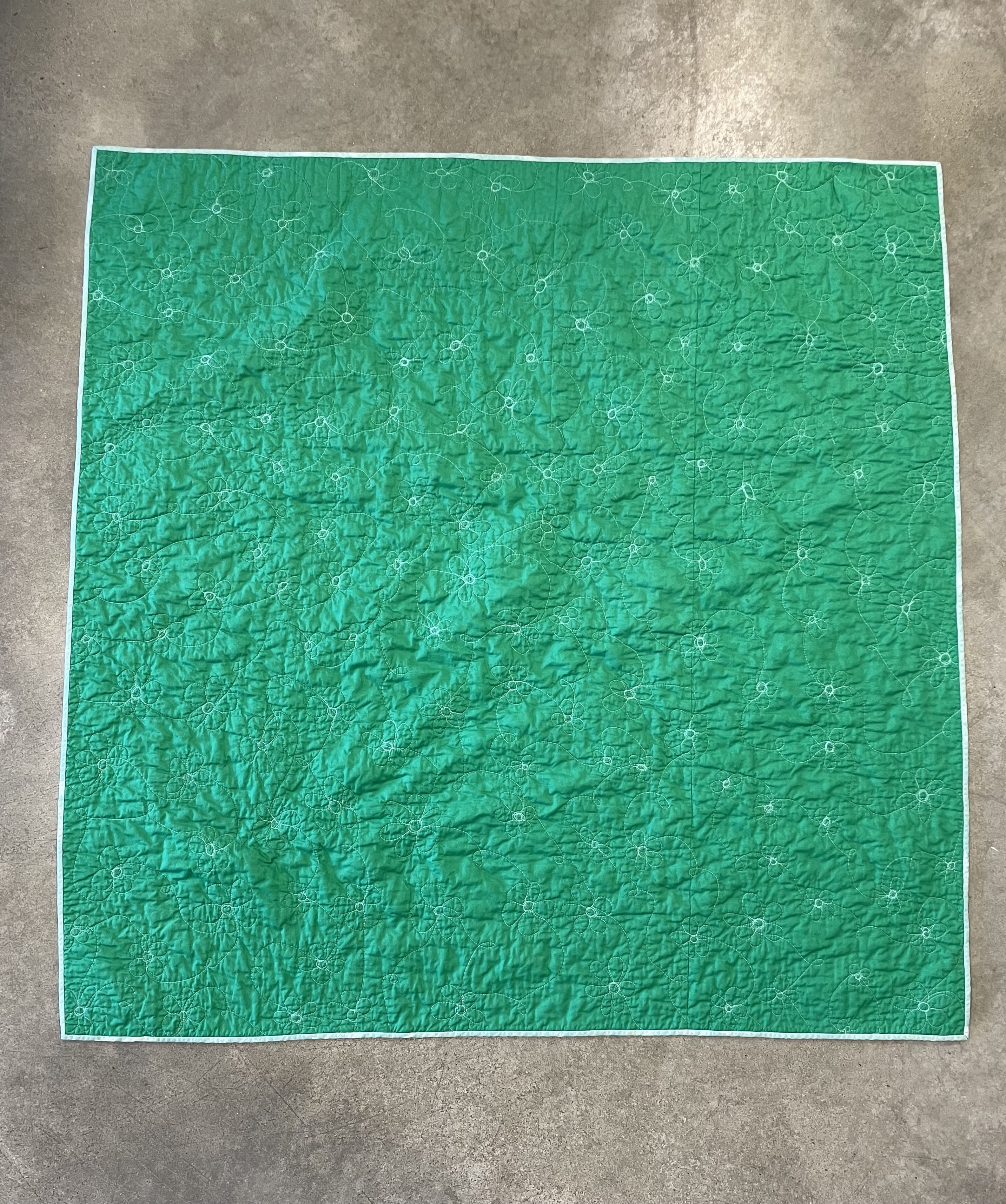 Green Tree Quilt - Back