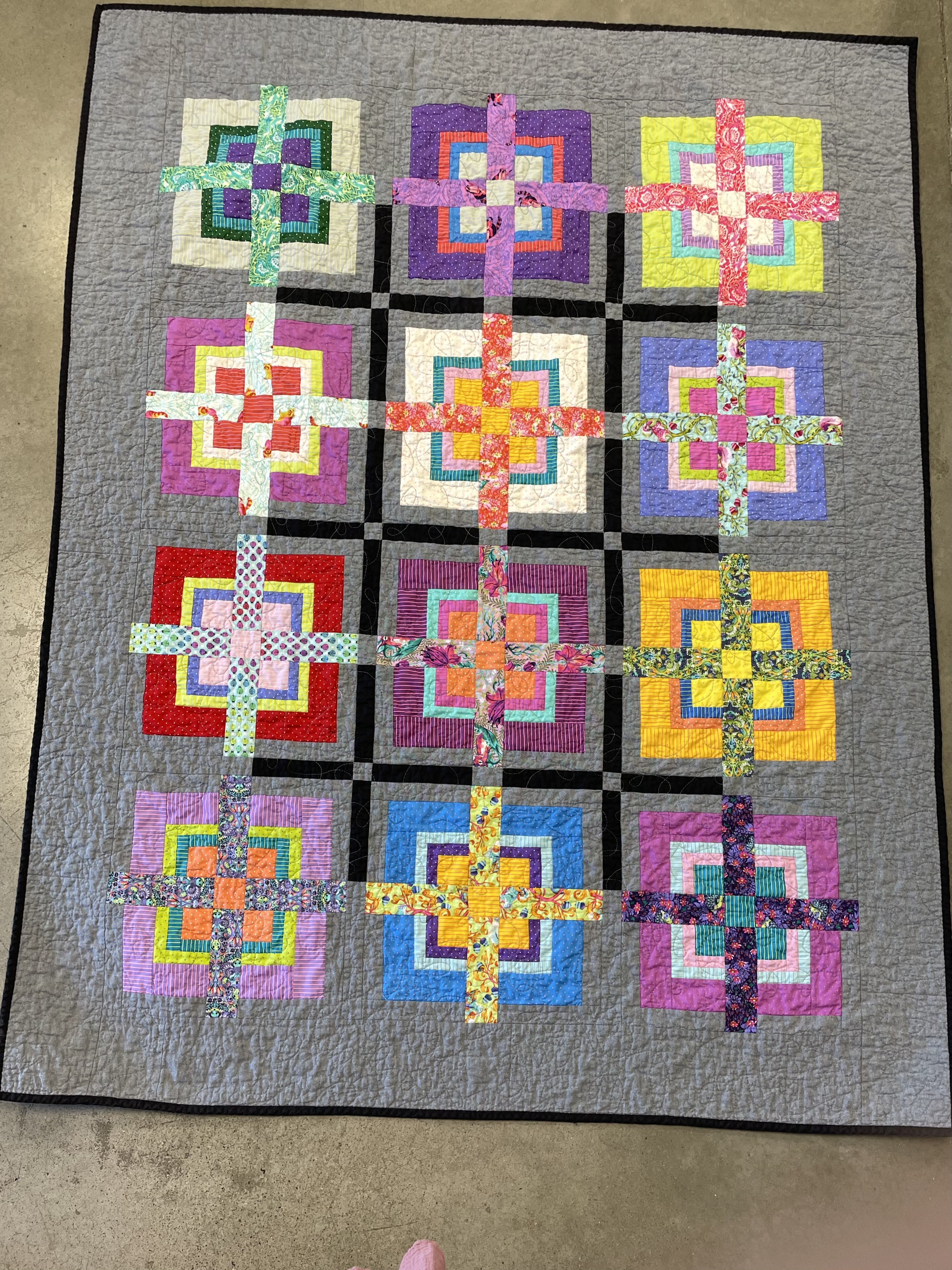 Tula Pink Plus Side Quilt - Front